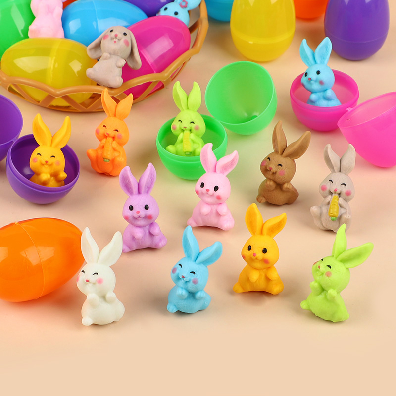 24Pcs Easter Egg With Rabbit F - Party Games Easter ulasan dan harga