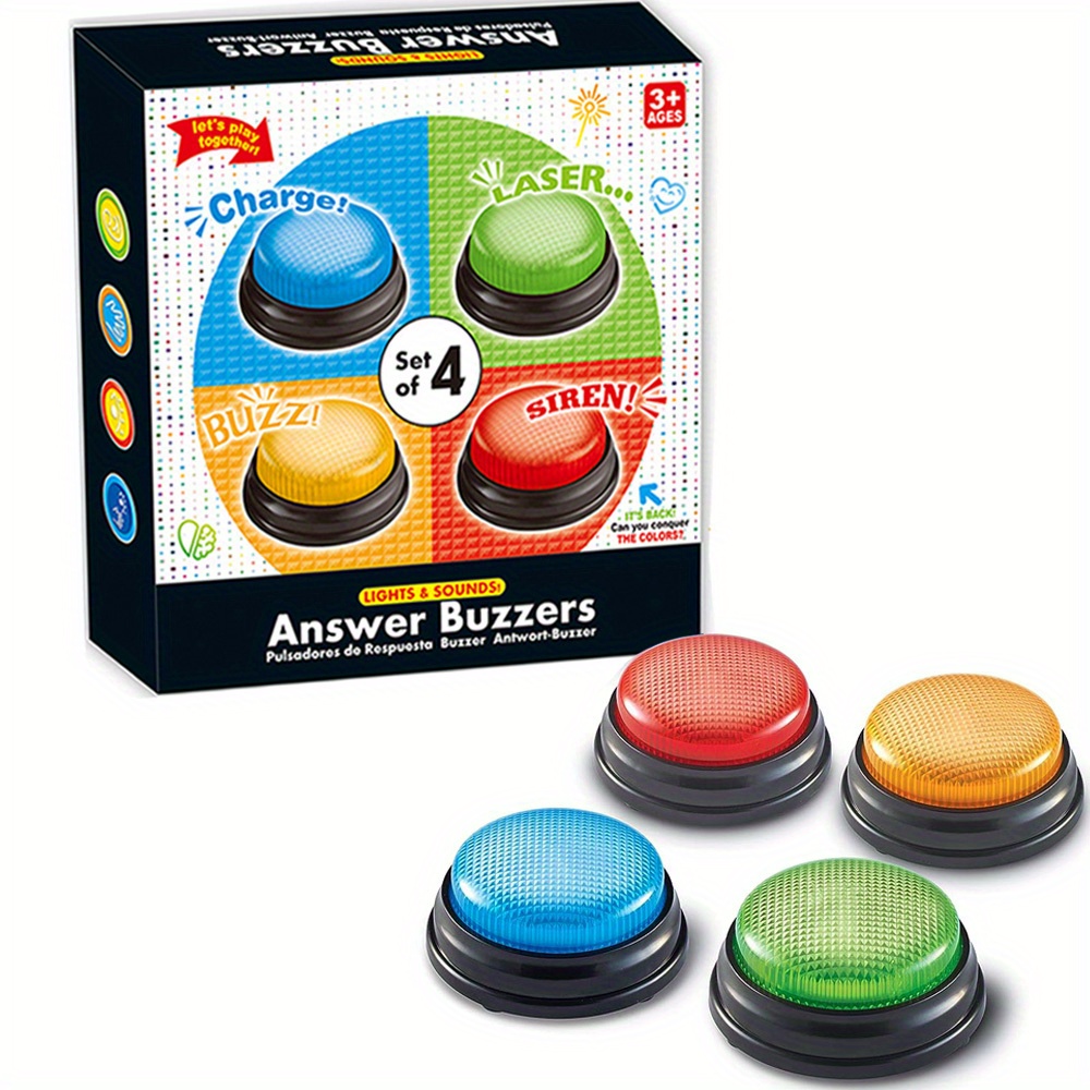 4pcs Lights and Sounds Buzzers - Party Family Games ulasan dan harga