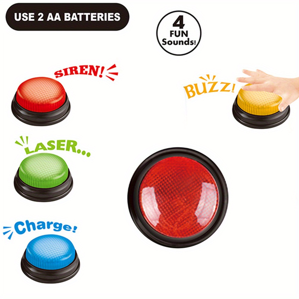 4pcs Lights and Sounds Buzzers - Party Family Games ulasan dan harga