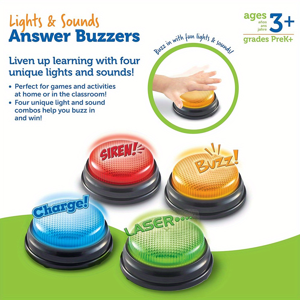 4pcs Lights and Sounds Buzzers - Party Family Games ulasan dan harga