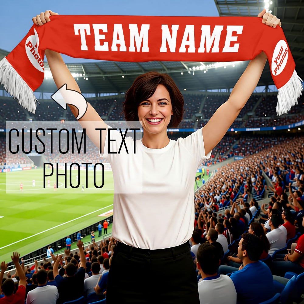 1pc Custom Team Fan Scarf - Pe - Party Games Gender Reveal ulasan dan harga