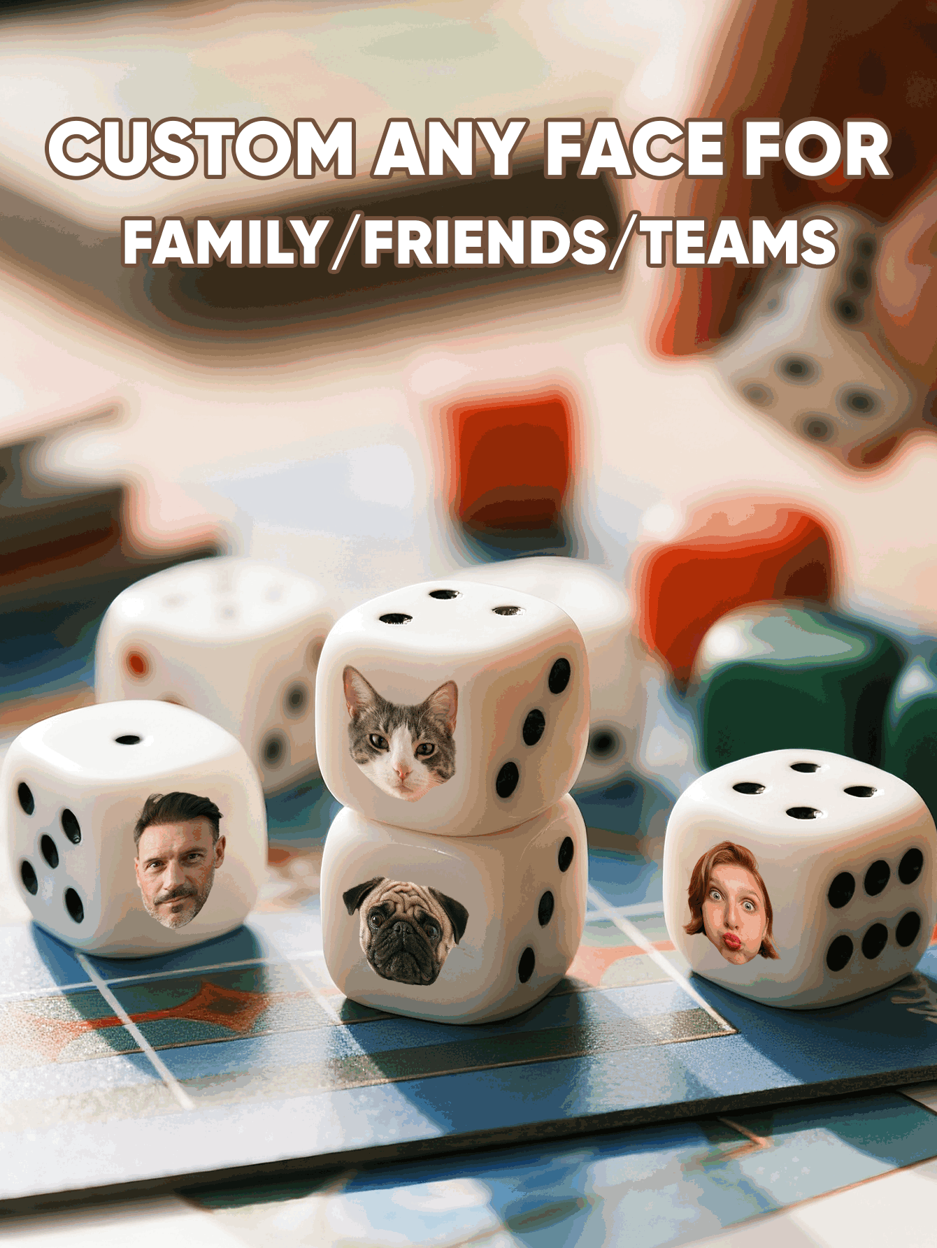 Custom Face Dice Personalized  - Party Family Games ulasan dan harga