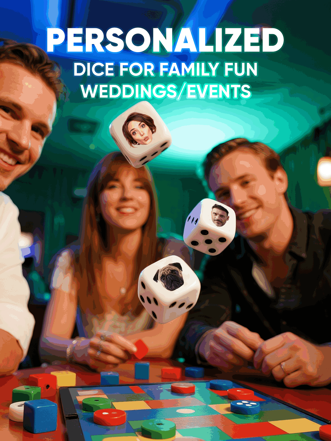 Custom Face Dice Personalized  - Party Family Games ulasan dan harga
