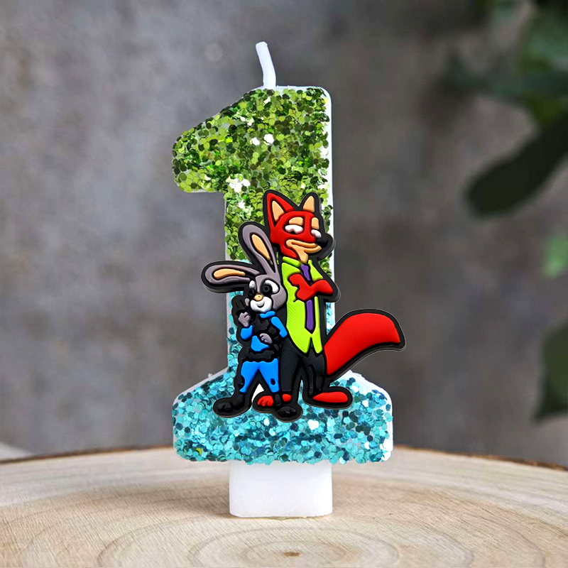 Zootopia Candle Number 0-9 Bir - Zootopia Party Games ulasan dan harga