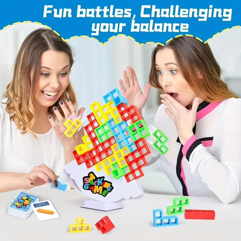 Colorful Stacking Blocks Balan - Party Games Competition ulasan dan harga