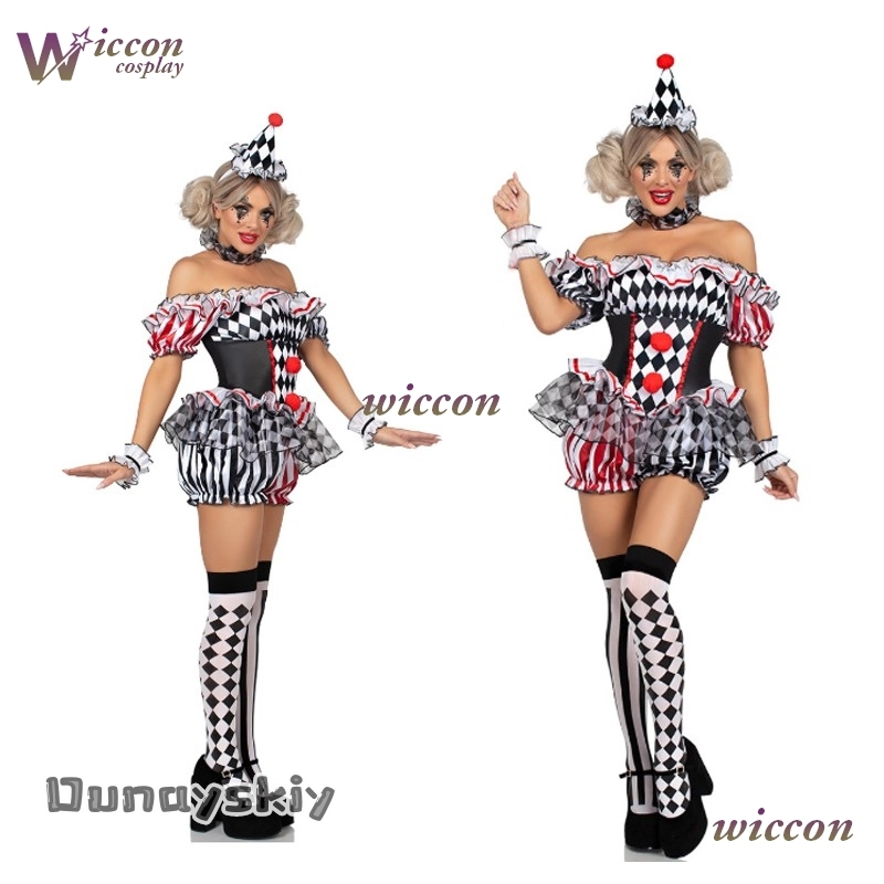 Women Clown Cosplay Costume Ci - Party Games Free Online ulasan dan harga