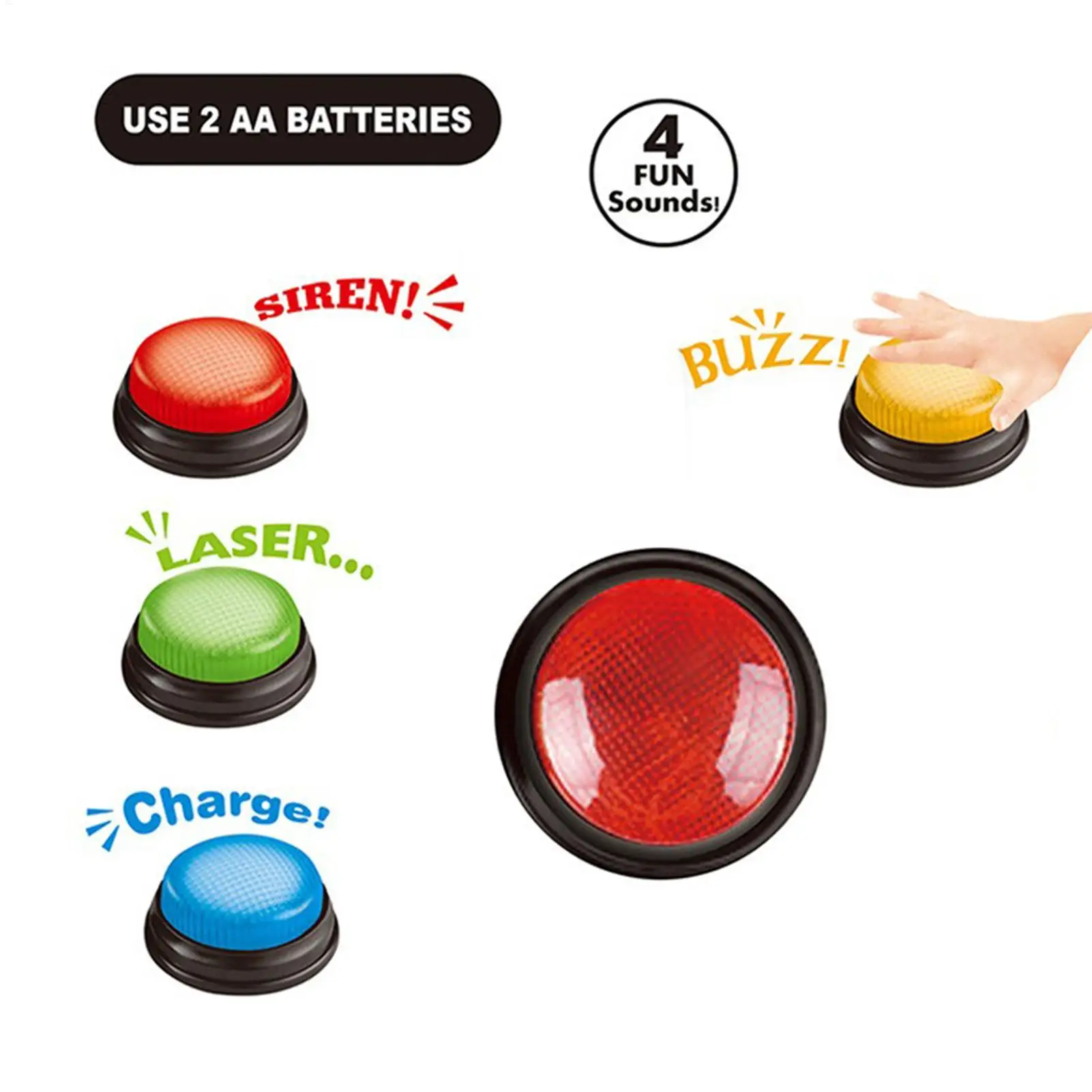Game Buzzer 4-Piece Quick Answ - Party Games Competition ulasan dan harga