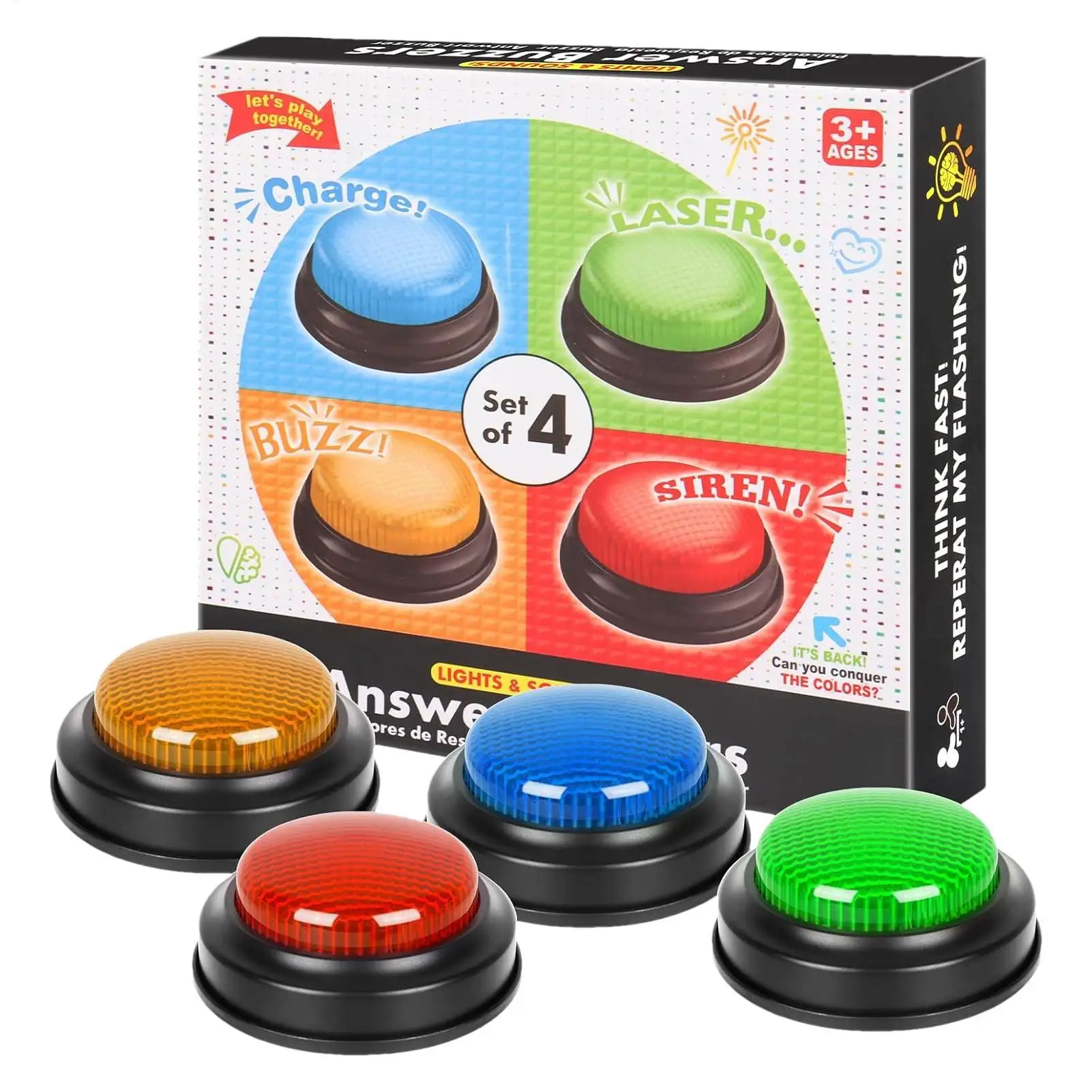 Game Buzzer 4-Piece Quick Answ - Party Games Competition ulasan dan harga
