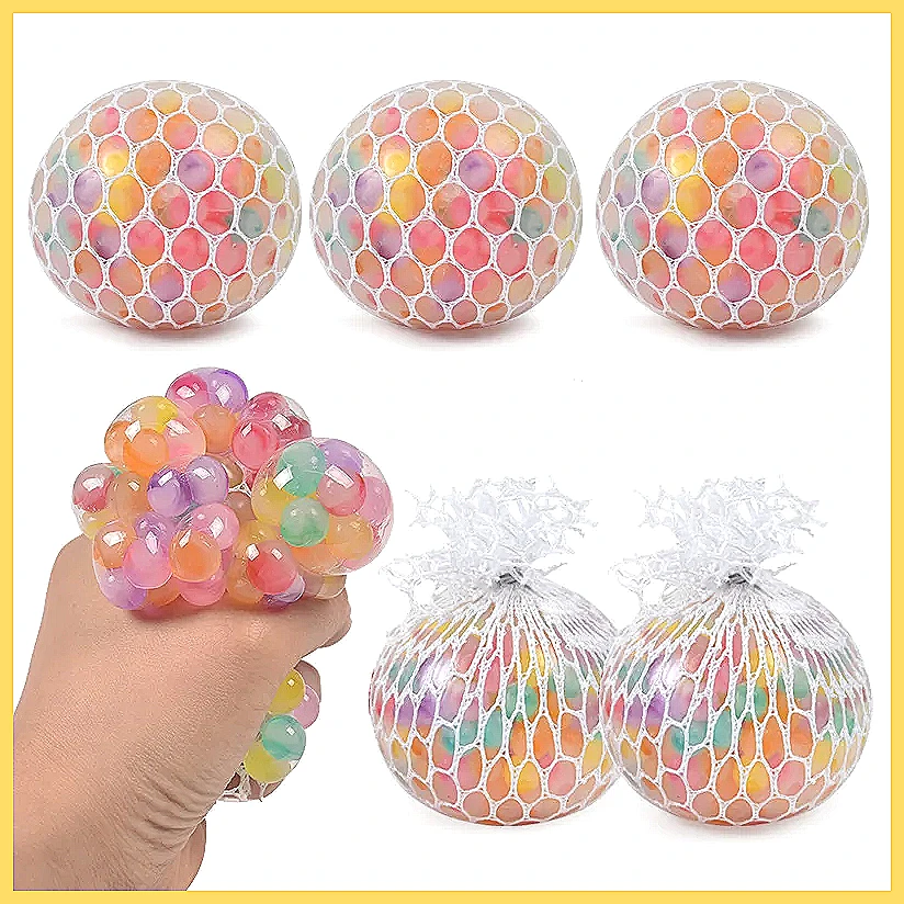 Rainbow Bead Squishy Fidget Ba - Party Games Adults Funny ulasan dan harga