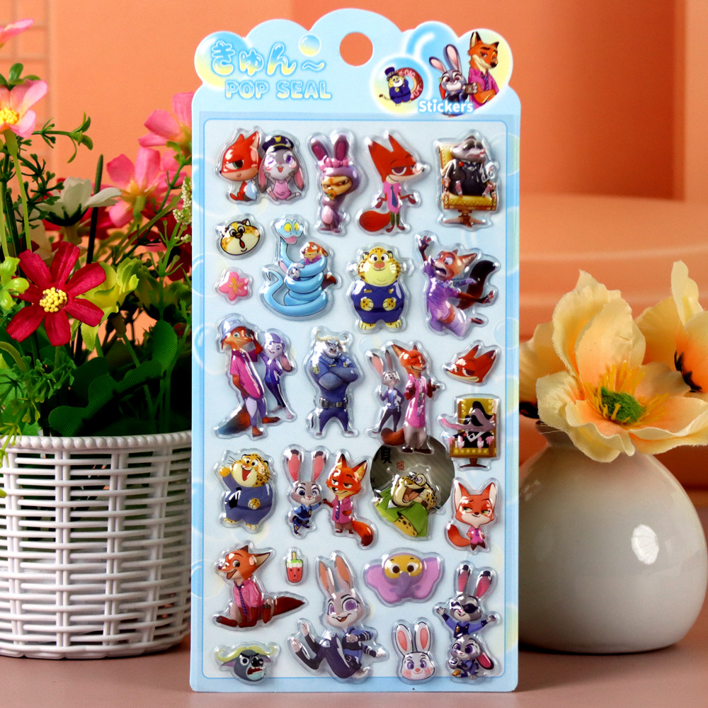 Zootopia 3D Embossed Stickers, - Zootopia Party Games ulasan dan harga