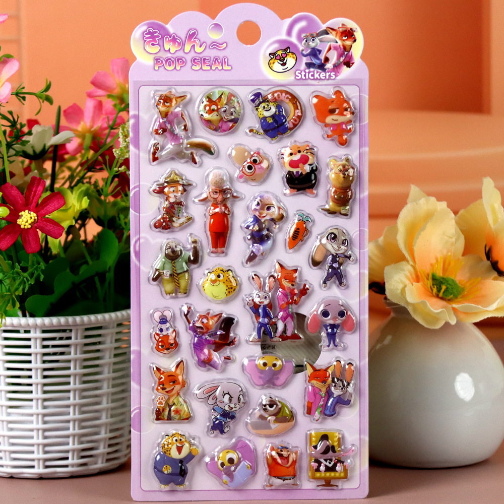 Zootopia 3D Embossed Stickers, - Zootopia Party Games ulasan dan harga