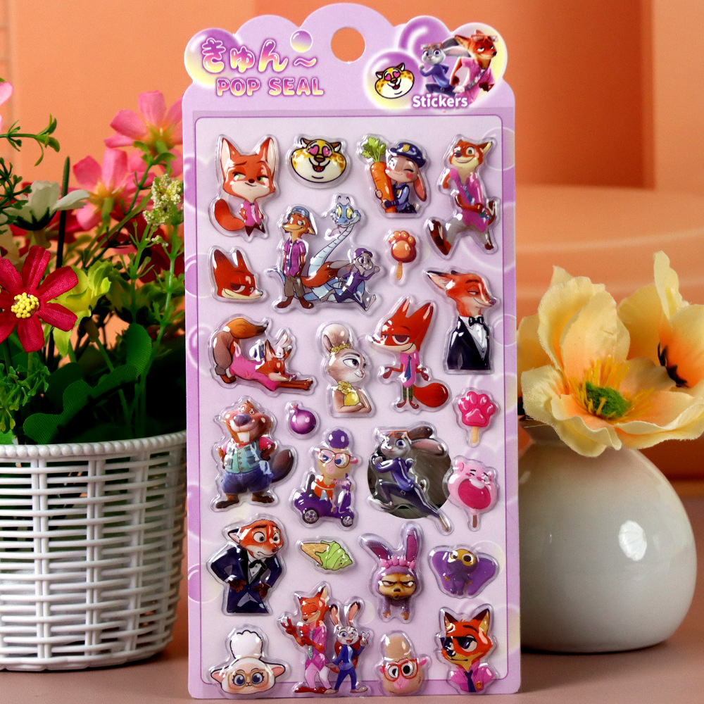 Zootopia 3D Embossed Stickers, - Zootopia Party Games ulasan dan harga